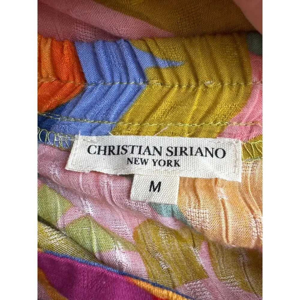 Christian Siriano Tropical Print Maxi Skirt Wrap Tie Colorful Boho Resort Medium